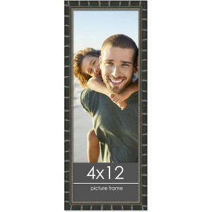 PosterPalooza | 4x12 Modern Bamboo Picture Frame, UV Acrylic, 5 Finishes - 1 of 4