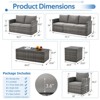 COWLOWN 7 Piece Grey Rattan Outdoor Patio Furniture Set with Storage Boxes, All - Weather PE Wicker Sectional Sofa for Deck, Backyard and Garden - 4 of 4