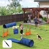 PawHut Dog Agility Training Equipment Set Outdoor, 10 PCs Complete Dog Agility Course Backyard Set with Tunnels, Weave Poles, Pause Box, Jump Hurdles - 2 of 4