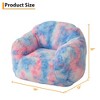 Bean Bag Chairs for Kids, 39 Inch Bean Bag Sofa with Sponge Filler, Large Beanbag Sofa Chair with Backrest and Armrest, Soft Fluffy Reading Chair - 3 of 4
