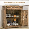 VYNXARI Sideboard with Solid Wood Countertop, Modern Kitchen Storage Cabinet, Coffee Bar Cabinet with 2 Drawers, Doors and Adjustable Shelf,  Brown - 4 of 4