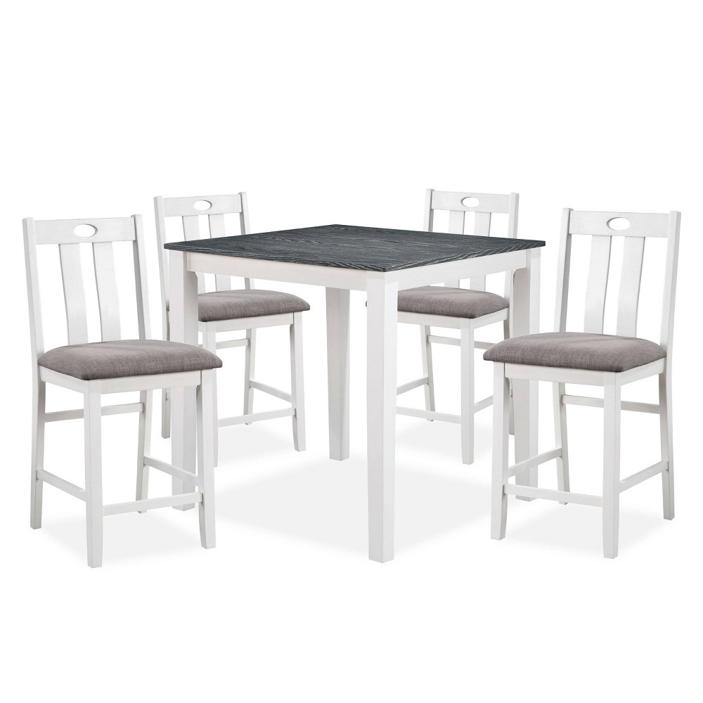 Photos - Dining Table HOMES: Inside + Out 5pc Seawhisper Transitional Counter Height Dining Set