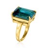 Ross-Simons 14.00 Carat London Blue Topaz Ring in 18kt Gold Over Sterling Size 7 - 3 of 4