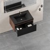 Christopher Knight Home Annabelle Modern Wood Striped Wall-Mounted Bathroom Vanity with Soft-Close Drawer and Quartz Sand Basin - 4 of 4