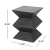 CAVINAS Modern Geometric Lightweight Concrete Patio Table,15.5" Outdoor Side Table,Durable and Stylish End Table for Garden,Patio,Copper - 3 of 4
