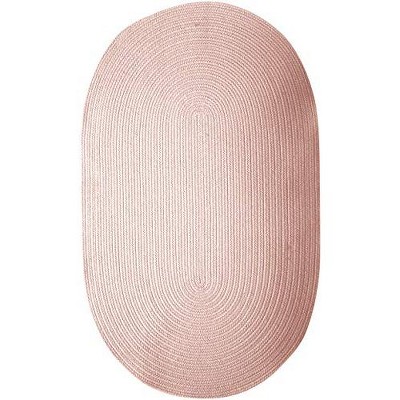 Colonial Mills Bristol Polypropylene Braided Sample Swatch Rug, Blush Pink