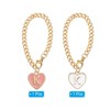 Unique Bargains Letter Heart Shape Identification Accessories Pink & White 2 Pcs - 3 of 4