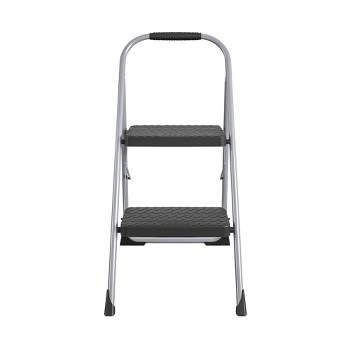 COSCO 2 Step Steel Folding Step Stool with Slip-Resistant Treads