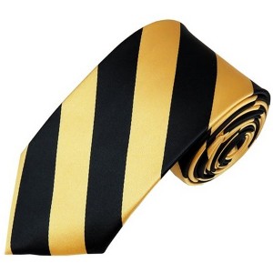 Men's 2.75 W And 58 L Inch With 0.75 Inch Stripe Width College Stripe Slim Woven Necktie - 1 of 3