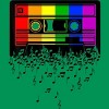 Adult Design By Humans Pride Rainbow Flag Music Note Cassette By Avocato T-Shirt - 2 of 3