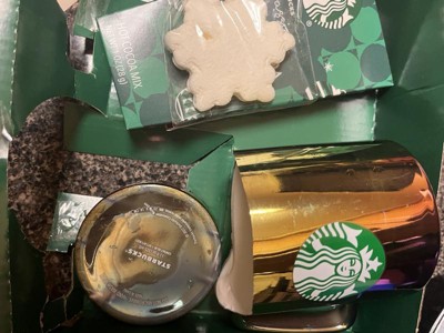 Starbucks Holographic Seasonal Latte Mug 1oz Stbks Classic Cocoa Powder Mix Gift  Set-MSRF 