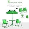 Aghana Digitals Kids 4-Piece Folding Patio Set: Green Frog Design Table, 2 Chairs & Removable - 4 of 4