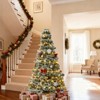 Mydepot Pre-lit Snow Flocked Artificial Christmas Tree, Prelighted Artificial Hinged Spruce Xmas Tree - 2 of 4