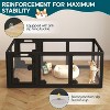 AMERLIFE Acrylic Clear Indoor Dog Playpen, 24" Transparent Fence with 2 Door, Modular Pet Play Pen for Little Pets, Easy Assembly - 4 of 4