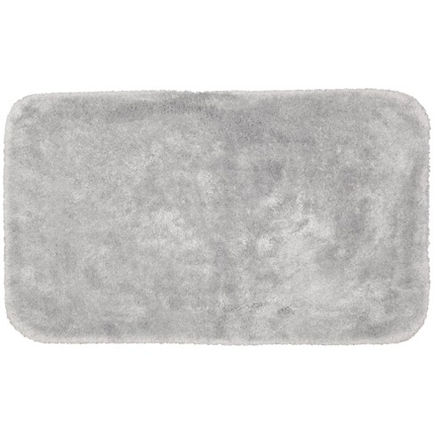 Garland Rug Traditional 4 Piece Nylon Washable Bathroom Rug Set Platinum Gray