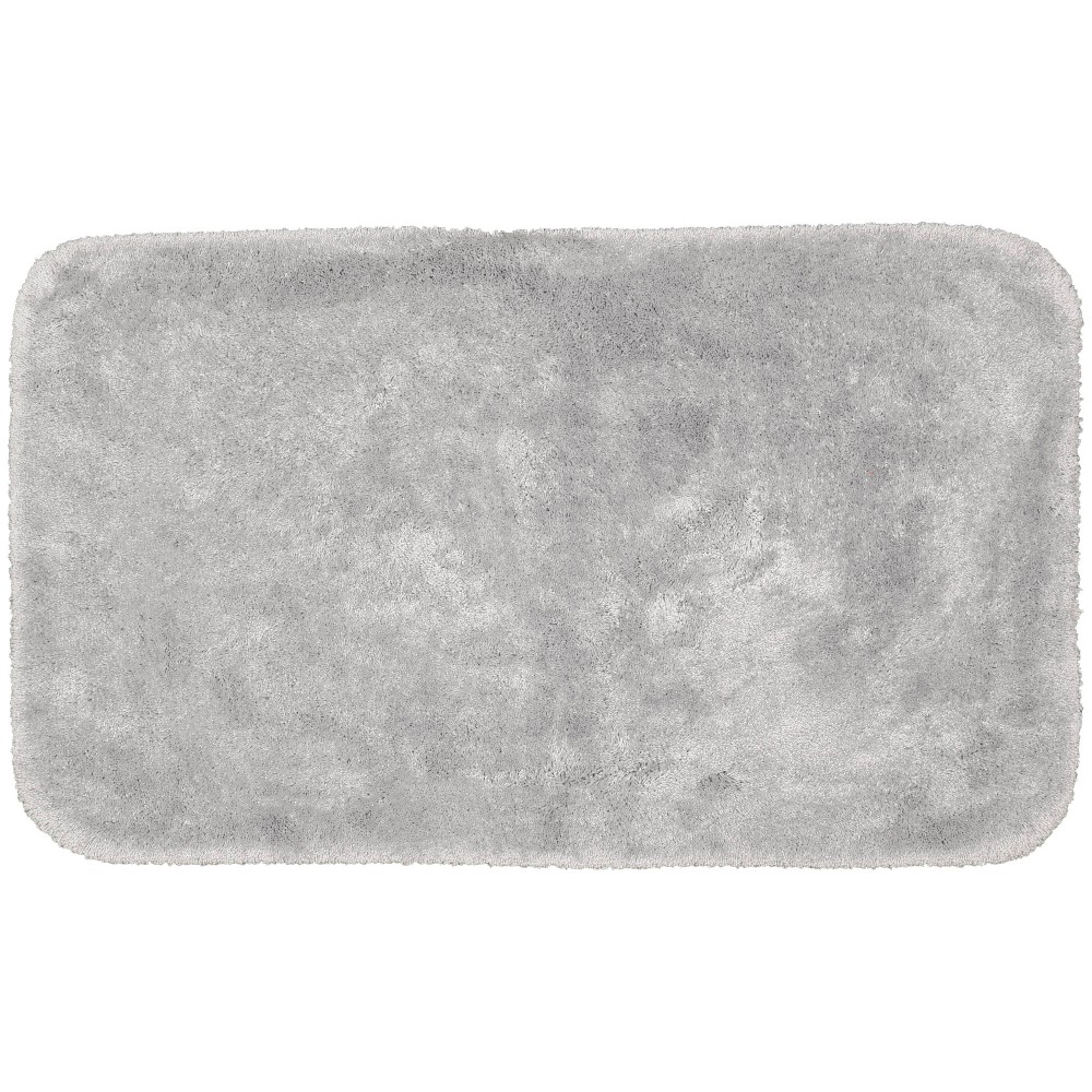  Finest Luxury Ultra Plush Washable Bath Rug Platinum Gray