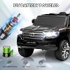 Licensed Toyota Land Cruiser 12V Ride-On Truck With Parent Remote-3 Speeds-Music-Horn-LED Lights-Black - 3 of 4