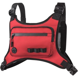 Running Chest Pack for Men Women, Lightweight Front Vest Bag with Phone Holder, Water Resistant for Hiking Cycling Jogging Skiing - 1 of 4