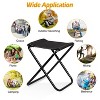 LakeForest"Portable Foldable Camping Stool Chair with 275.6LBS Capacity for Hiking, Fishing, and Backpacking"Black - 2 of 4