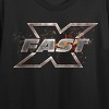 Fast & Furious Fast X Logo Crew Neck Short Sleeve Women's Black Crop Top - 2 of 3