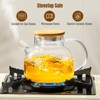 Itopfox Stovetop Safe Glass Teapot with Bamboo Lid and Removable Filter Spout, Clear Tea Kettle for Blooming and Loose Leaf Tea, Perfect for Camping - 4 of 4