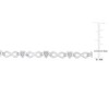 EVERLY JEWELRY | Sterling Silver 1/6 CT TDW Heart-shaped Diamond Infinity Link Statement Bracelet, 7.25 inch - 3 of 4