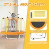 Okak 55-Inch Toddler Trampolines with Basketball Hoop, Mini Trampoline with Padding Poles and Anti-Slip Legs, Trampoline for Garden, Patio - 4 of 4