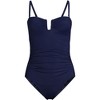 Lands' End Women's Slender Suit Tummy Control U-Wire Bandeau One Piece Swimsuit - 3 of 4