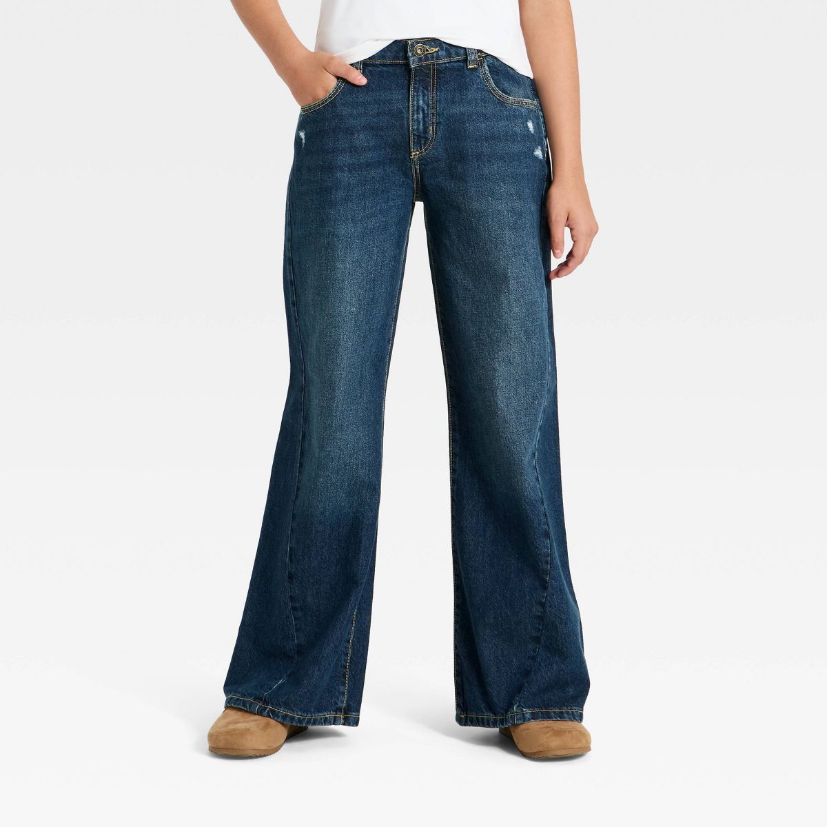Girls' Mid-Rise Loose Jeans - art class™