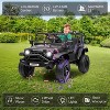 12V Kids Ride On Truck, Electric Car Toy with Extra Wide Seat & Legroom, Remote Control,3 Speeds,LED Lights,Music & USB - 3 of 4