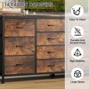 14 Drawer Dresser, 63 Inch Fabric Dresser TV Stand with Power Outlet for 65 70 75 Inch TV, Long Entertainment Center - 3 of 4