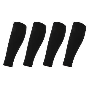 Unique Bargains Women's Compression Sleeve Footless Compression Sleeve Nylon 2 Pairs - 1 of 4