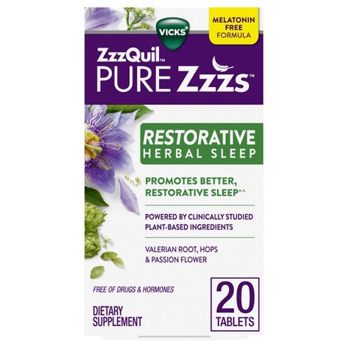 ZzzQuil PURE Zzzs Restorative Herbal Sleep Tablets - 20ct - image 1 of 4