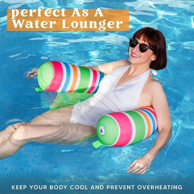 Joyfy 2 Packs Inflatable Pool Float Chairs, Pool Floating Noodle with ...
