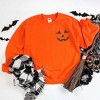 Simply Sage Market Women's Graphic Sweatshirt Embroidered Lady Jack- O - Lantern - 3 of 4