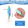 Unique Bargains Treble Hooks Metal Spinner Fishing Lures for Freshwater Saltwater Salmon 10 Pcs - 2 of 4
