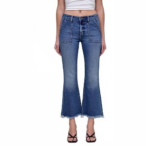 Women's Happi Cargo Cropped Flare Jeans - HIDDEN - 1 of 4