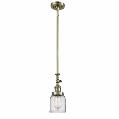 Bell - 1 Light Stem Hung Tiltable Mini Pendant In Industrial Style-14 Inches Tall and 5 Inches Wide