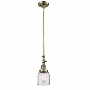 Bell - 1 Light Stem Hung Tiltable Mini Pendant In Industrial Style-14 Inches Tall and 5 Inches Wide - 1 of 1