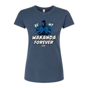 Women's - Marvel - Valentine Be My Wakanda Forever Fitted Graphic T-Shirt - 1 of 3
