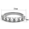 Slickblue Clear CZ Stainless Steel Eternity Ring, High Polished Finish, Anniversary Jewelry, Sizes 5-10 - 2 of 4