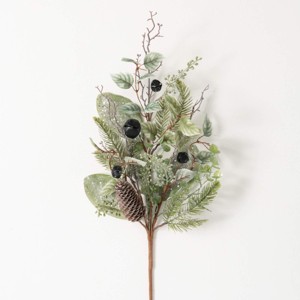 31"H Sullivans Berry And Bell Pine Spray; Green - 1 of 2