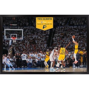 Trends International NBA Indiana Pacers - Tyrese Haliburton The Shot 25 Framed Wall Poster Prints - 1 of 4