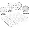 Itopfox Stainless Steel Baking Sheet Set with Cooling Racks & Silicone Mats, 9-Piece Oven Cookie Pan Kit for Easy Cleaning & Versatile Baking Needs - 4 of 4