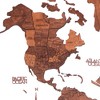 HomeRoots 47" X 79" Brown and Tan Wood World Map Hanging Dimensional Sculpture - 4 of 4