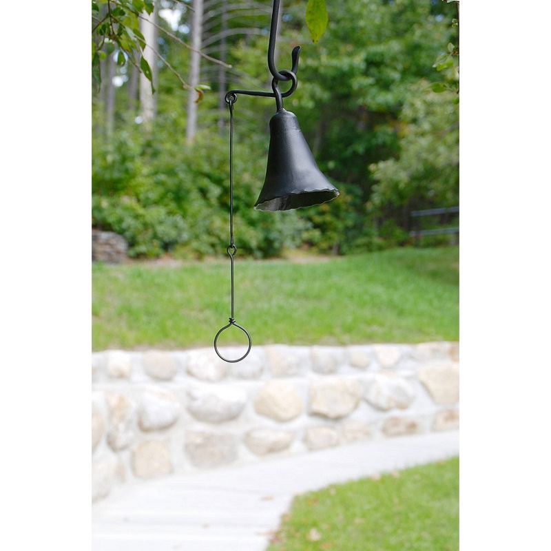 Achla Designs 6.5&#34; Wrought Iron Old Time Farmhouse with Bell Graphite Powder Coat Finish, 3 of 6