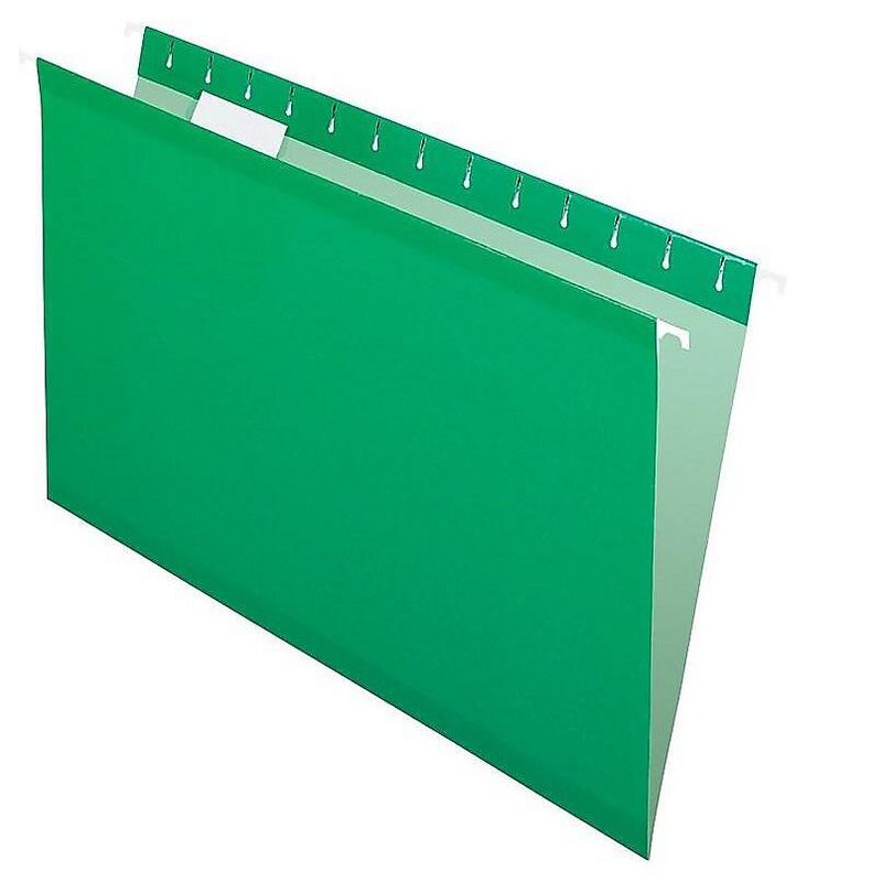 Pendaflex Reinforced Hanging Folders 1/5 Tab Legal Bright Green 25/Box 415315BGR, 2 of 3