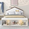 Full Size Bed Frame Kids, Kids Bed With LED Lights, Headboard, Multi-storage Space Kids Bed Frame, No Box Spring Required - 2 of 4