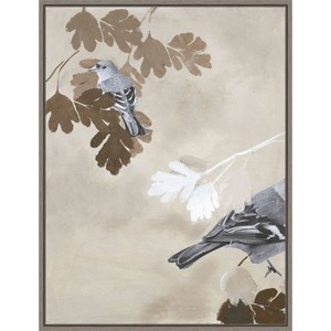18" x 24" Bird 3 by Design Fabrikken Framed Canvas Wall Art - Amanti Art - 1 of 4