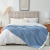 Snuggle Sac Reversible Knit Throw Blanket Soft Ribbed Textured Blanket for All Seasons - 2 of 4